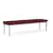 Lesro Lenox Steel 3 Seat Bench, Wine/Mulberry (Red) Seat, Wine/Mulberry Back, 67 W 21 L 18.5 H LS3001 - alternate 3